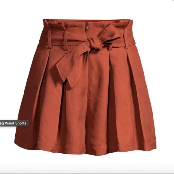 Sandro Paris High Waisted Eddi Paperbag Pleated Shorts - Picture 3 of 7